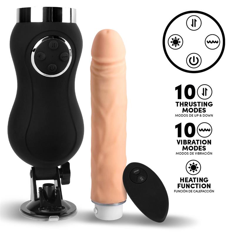 Sex Machine Vibración, Thrusting y Calor Control Remoto USB - imagen 2