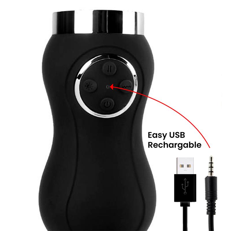 Sex Machine Vibración, Thrusting y Calor Control Remoto USB - imagen 5