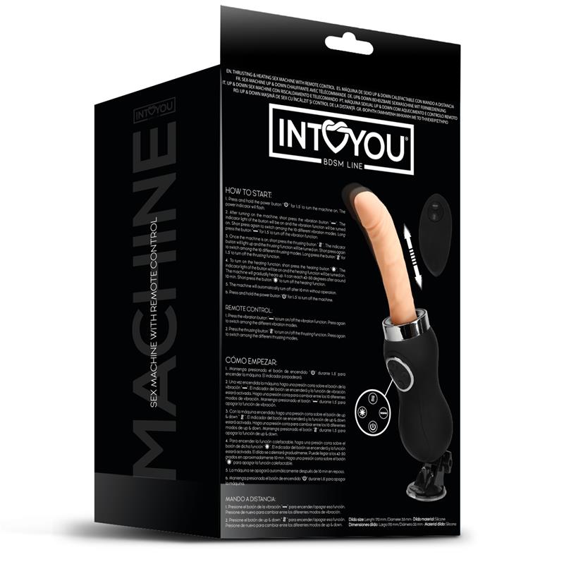 Sex Machine Vibración, Thrusting y Calor Control Remoto USB - imagen 7