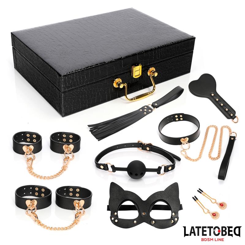 Kit Bondage de 8 Pz Cuero con Maletín de Almacenaje - imagen 1
