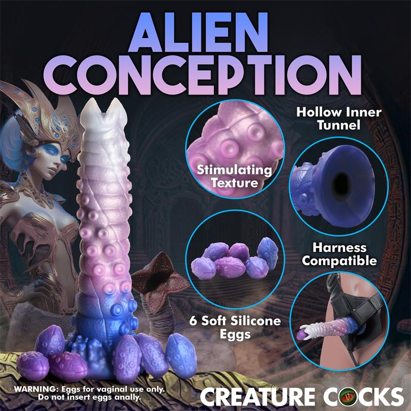 Tenta-Queen Dildo Ovipositor con 6 Huevos - imagen 14