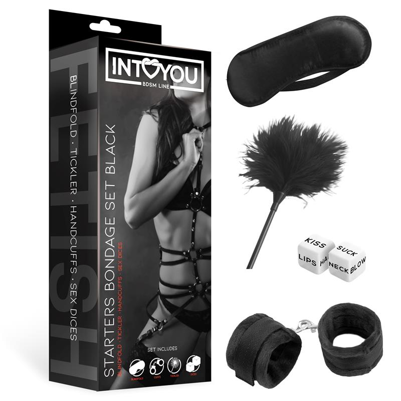 Set de Bondage para Principiantes Starters 4 Piezas Negro - imagen 1