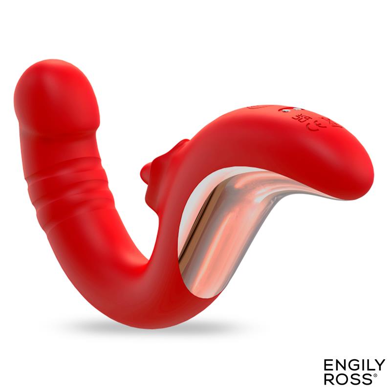 Drako Vibrador con Thrusting y Lengua Oscilante 360º - imagen 4