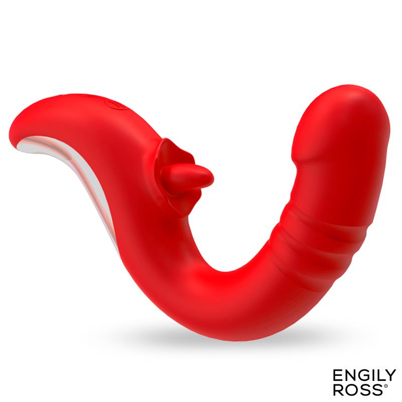 Drako Vibrador con Thrusting y Lengua Oscilante 360º - imagen 3