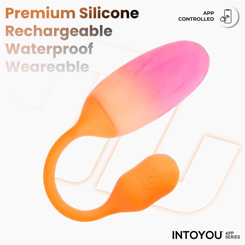 NexEgg Huevo Vibrador Silicona Doble Capa App Naranja/Rosa - imagen 5