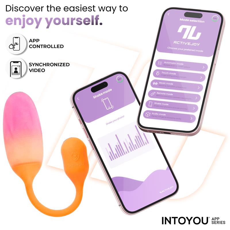 NexEgg Huevo Vibrador Silicona Doble Capa App Naranja/Rosa - imagen 2