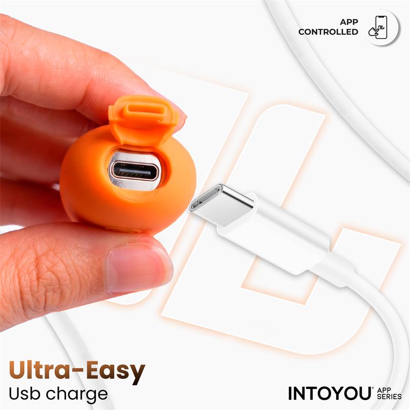 NexEgg Huevo Vibrador Silicona Doble Capa App Naranja/Rosa - imagen 7