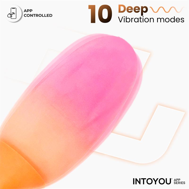 NexEgg Huevo Vibrador Silicona Doble Capa App Naranja/Rosa - imagen 3