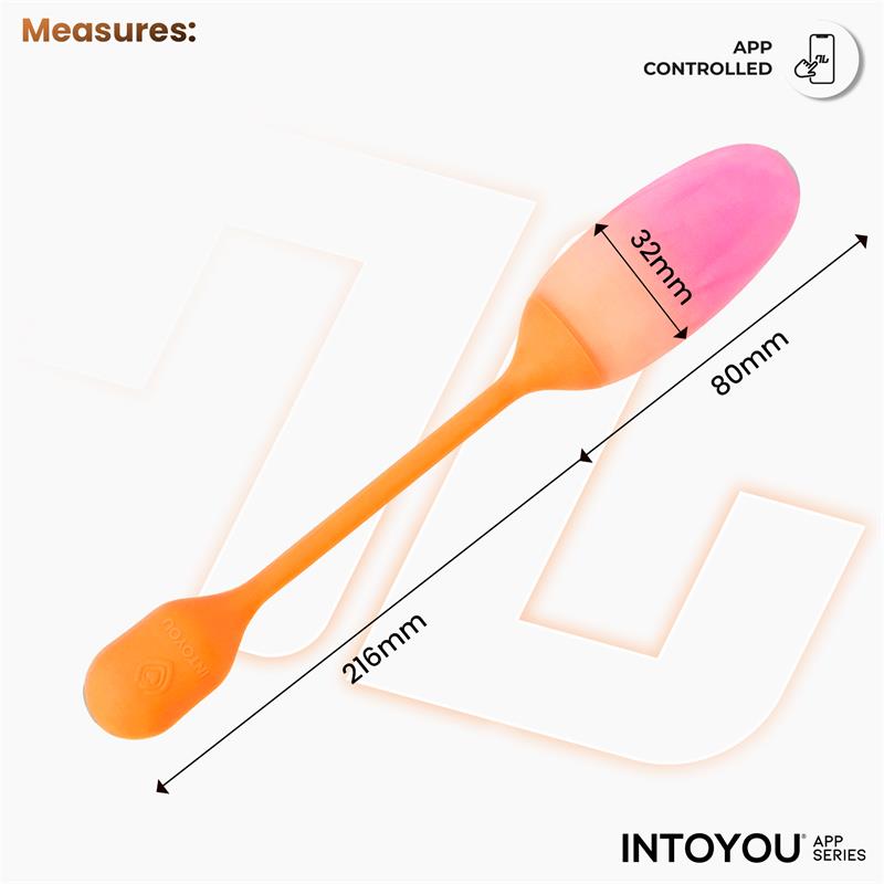 NexEgg Huevo Vibrador Silicona Doble Capa App Naranja/Rosa - imagen 9