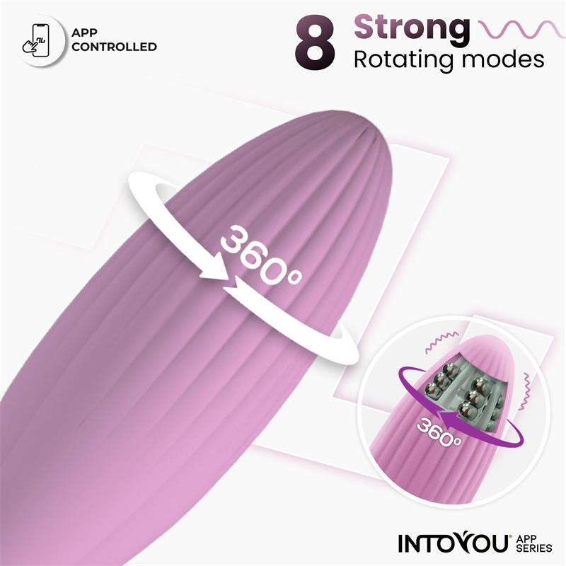 Huevo Vibrador con Bolas Internas con Rotación y APP USB - imagen 4