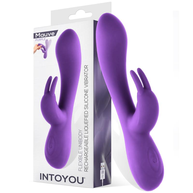 Mauve Vibrador Unibody Silicona Líquida USB Púrpura - imagen 1