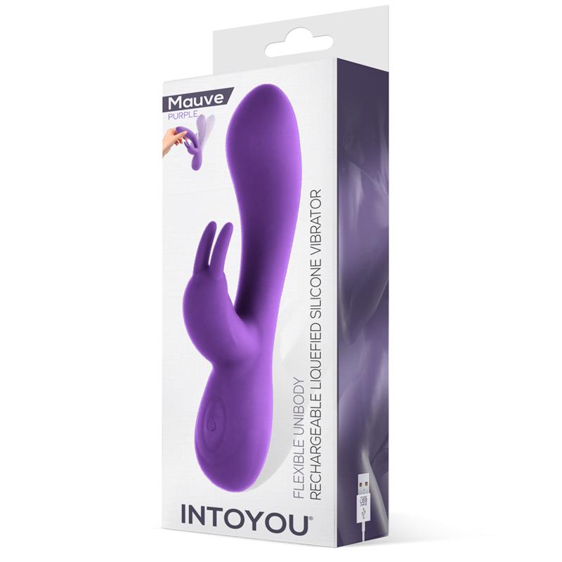 Mauve Vibrador Unibody Silicona Líquida USB Púrpura - imagen 5