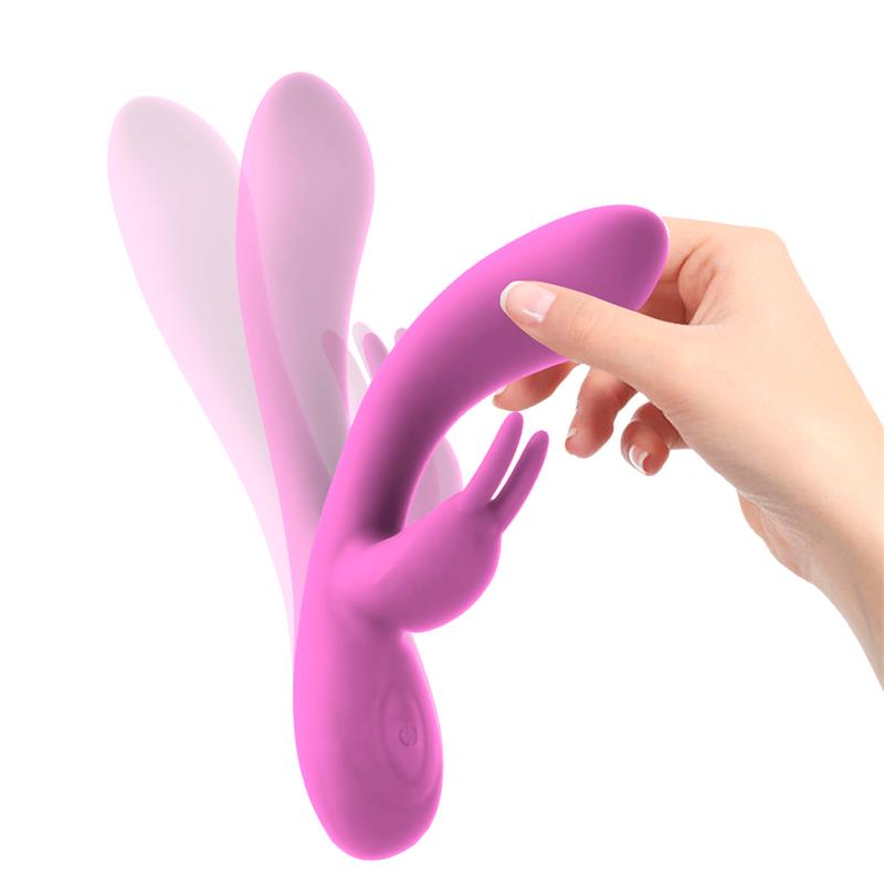 Mauve Vibrador Unibody Silicona Líquida USB Rosa - imagen 4
