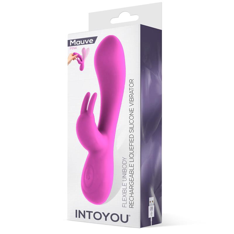 Mauve Vibrador Unibody Silicona Líquida USB Rosa - imagen 5
