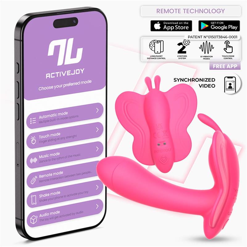 Wingy Estimulador Mariposa con APP Peach Red - imagen 1