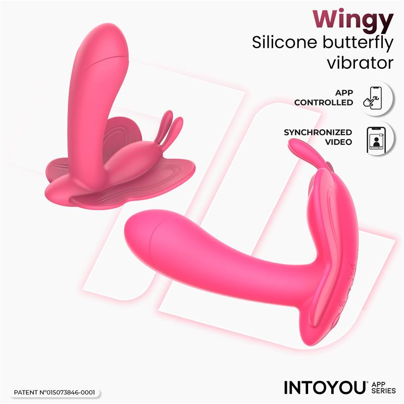 Wingy Estimulador Mariposa con APP Peach Red - imagen 4