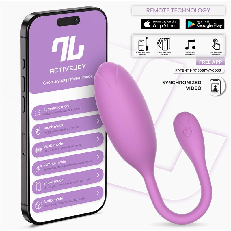 Logan Huevo Vibrador con APP Silicona Unibody Púrpura - imagen 1
