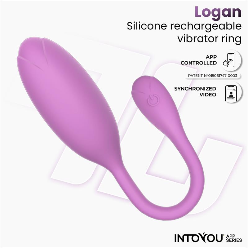 Logan Huevo Vibrador con APP Silicona Unibody Púrpura - imagen 3