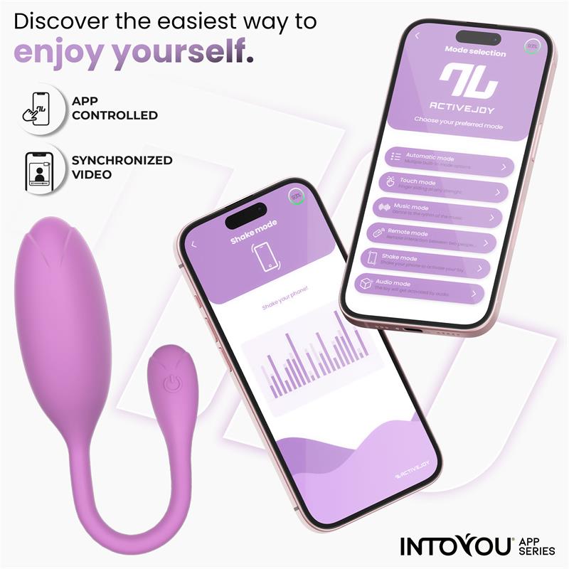 Logan Huevo Vibrador con APP Silicona Unibody Púrpura - imagen 6