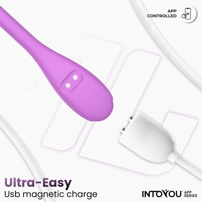 Logan Huevo Vibrador con APP Silicona Unibody Púrpura - imagen 8