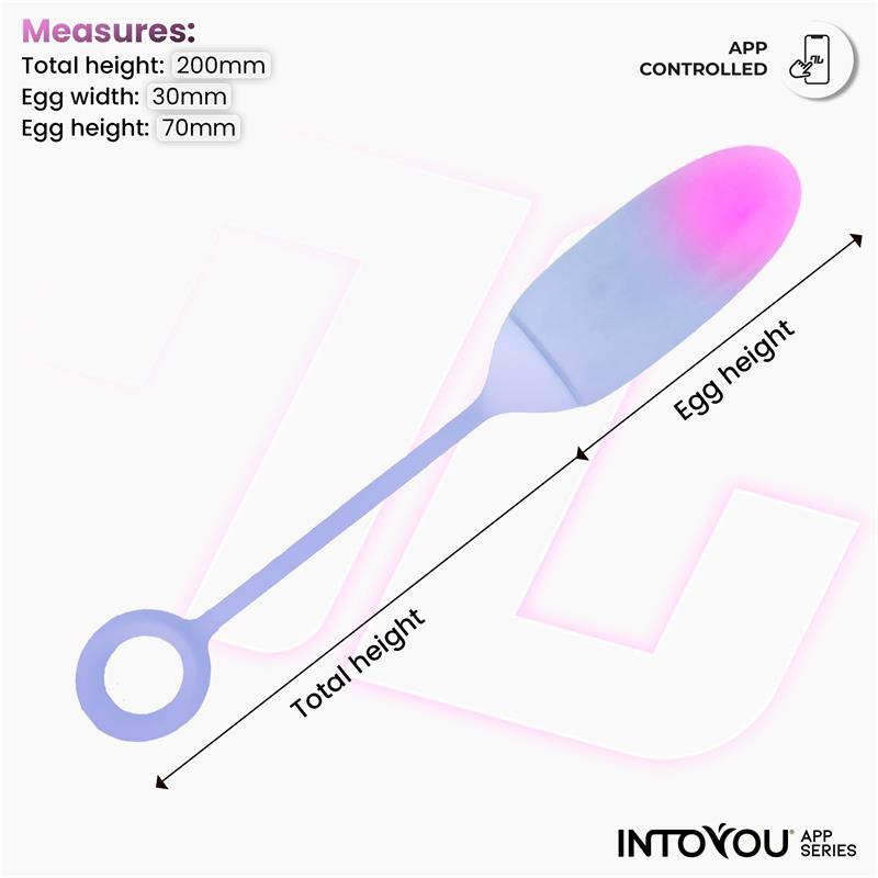 Huevo Silicona Doble Capa con APP Rosa/Azul - imagen 9