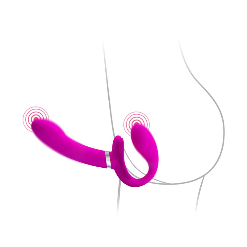 Valerie Vibrador para Parejas sin Arnés USB 4