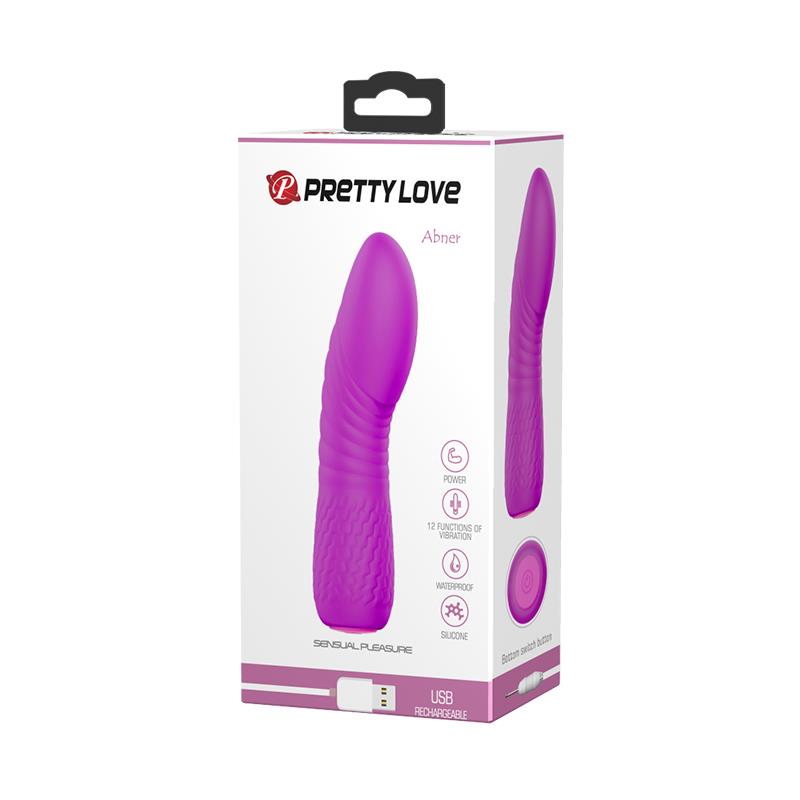 Vibrador Abner USB Silicona Purpura 6