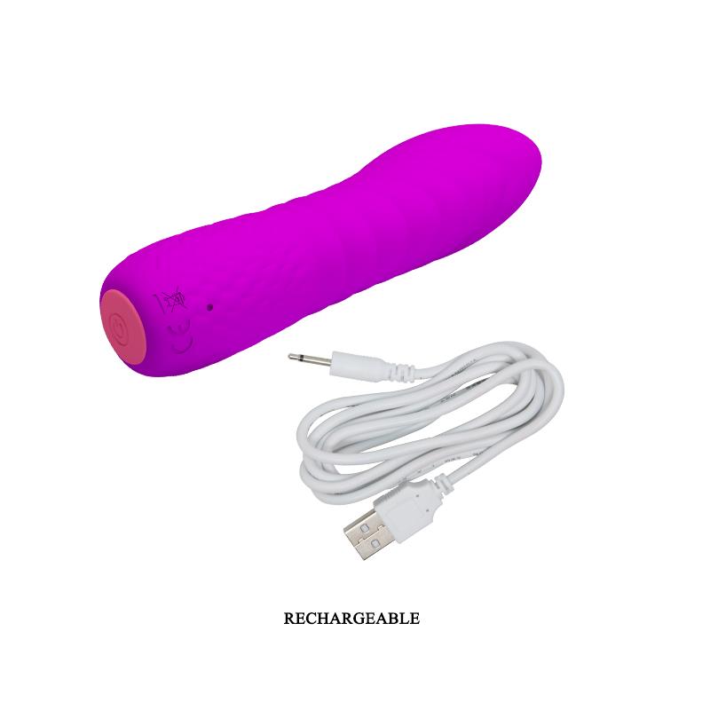 Vibrador Abner USB Silicona Purpura 4
