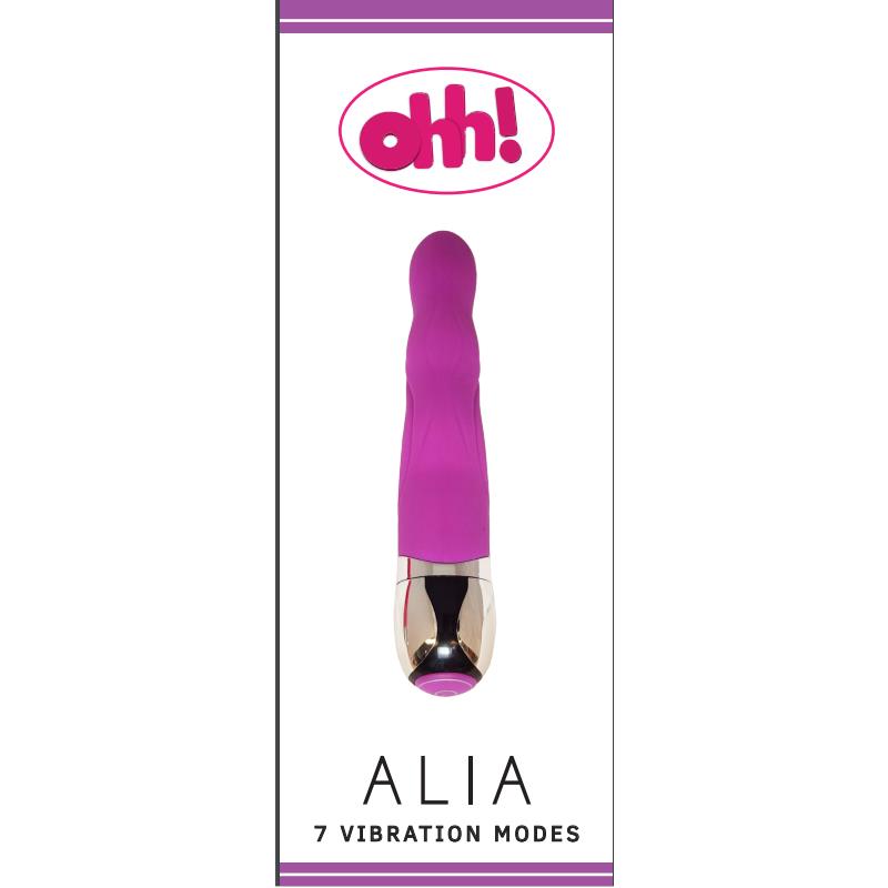 Vibrador Alia Purpura Silicona 17.5 x 3.2 cm