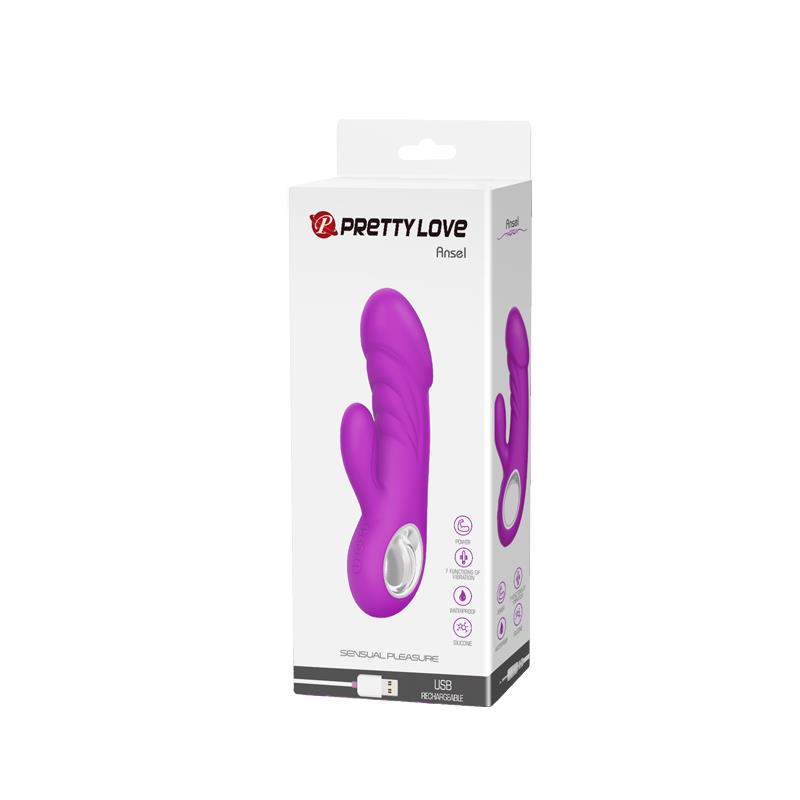 Vibrador Ansel USB Silicona Purpura 8