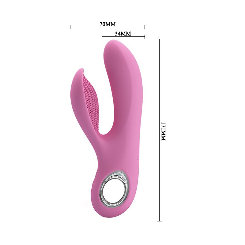 Vibrador Canrol USB Silicona Rosa Suave 7