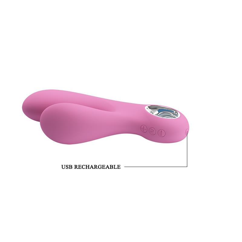 Vibrador Canrol USB Silicona Rosa Suave 5