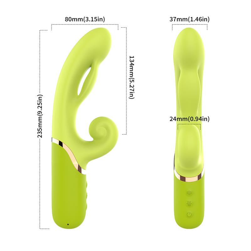 Vibrador con Función de Inflado Verde 11