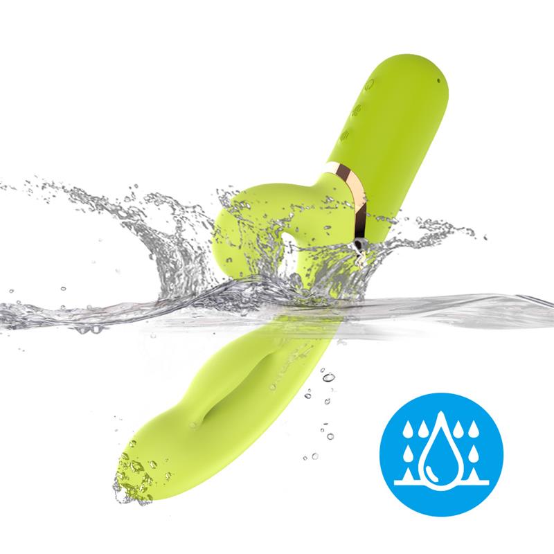 Vibrador con Función de Inflado Verde 9