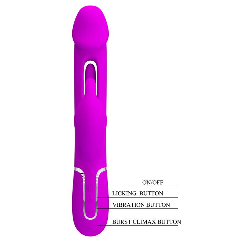 Vibrador con Lengua Kampas Rosa 8