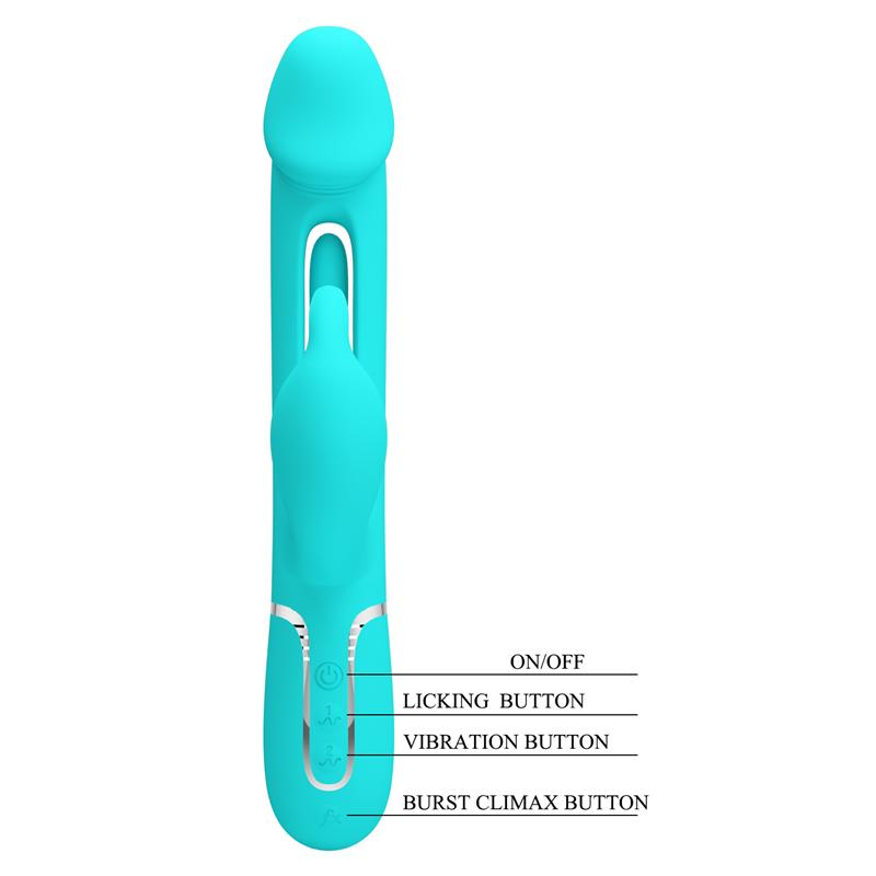 Vibrador con Lengua Kampas Verde 8