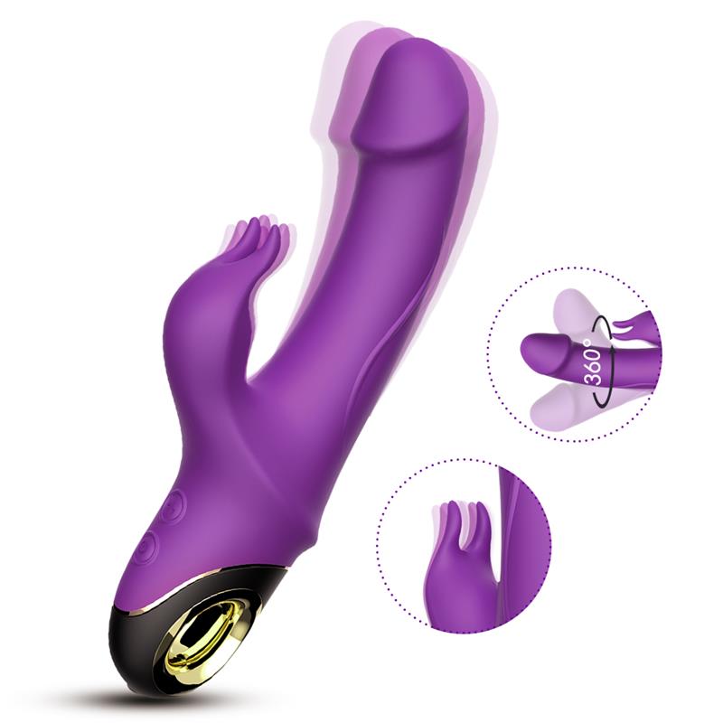 Vibrador con Rotación 360º Purpura 6