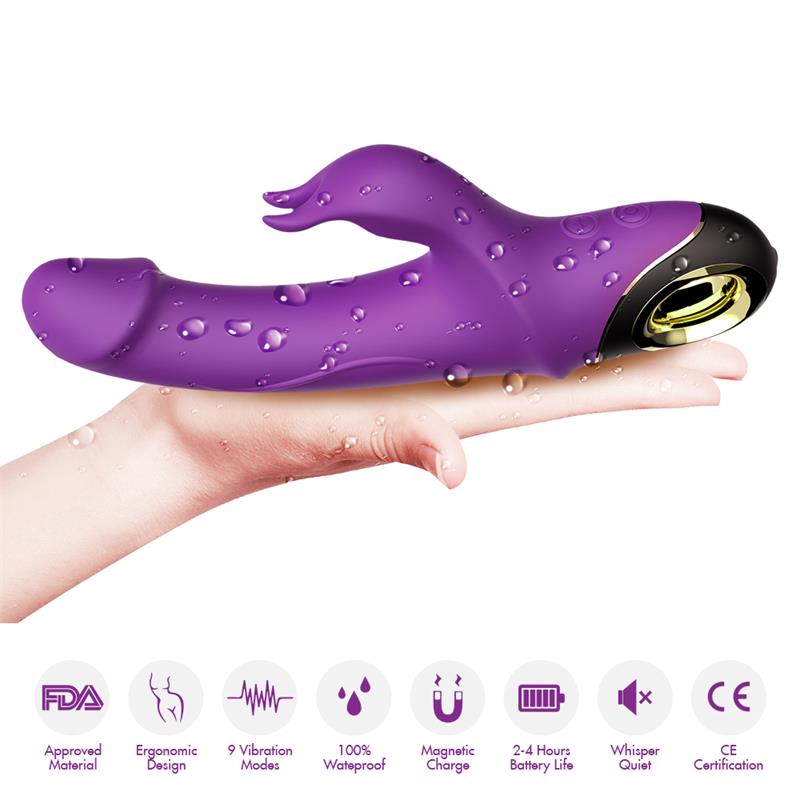 Vibrador con Rotación 360º Purpura 10