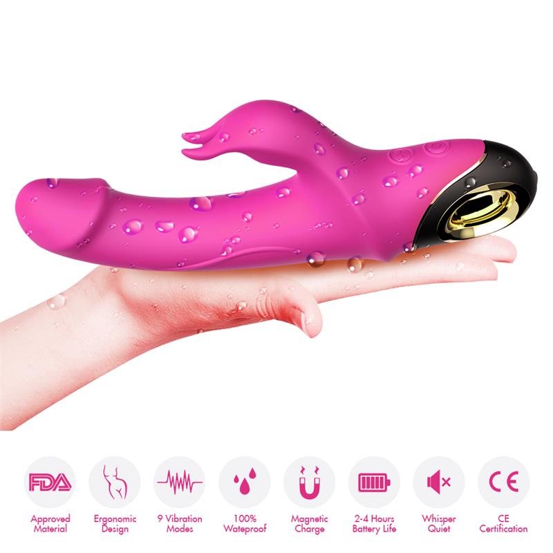 Vibrador con Rotación 360º Rosa 10