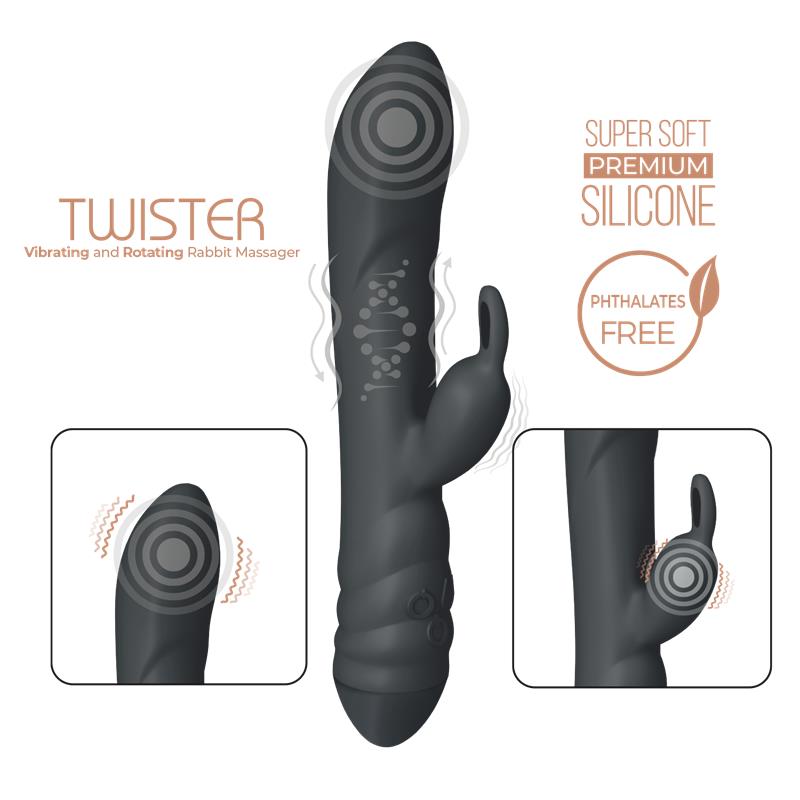 Vibrador con Rotación 360° Twister 6