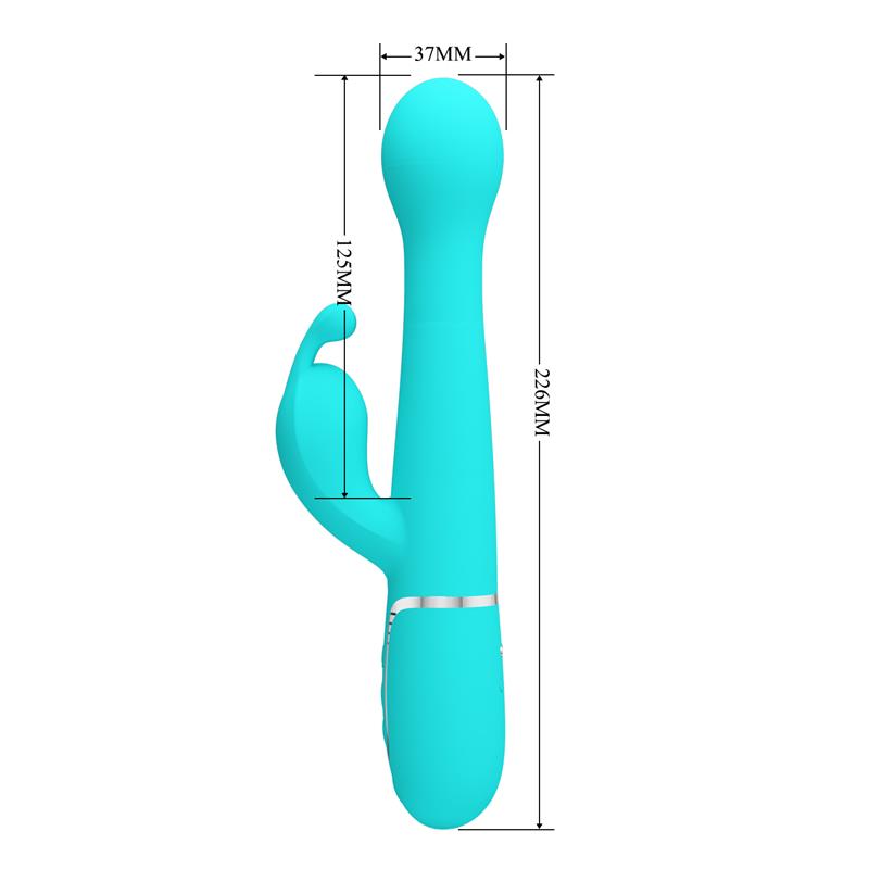 Vibrador con Thrusting y Bolas Rotatorias Dejon Azul 10