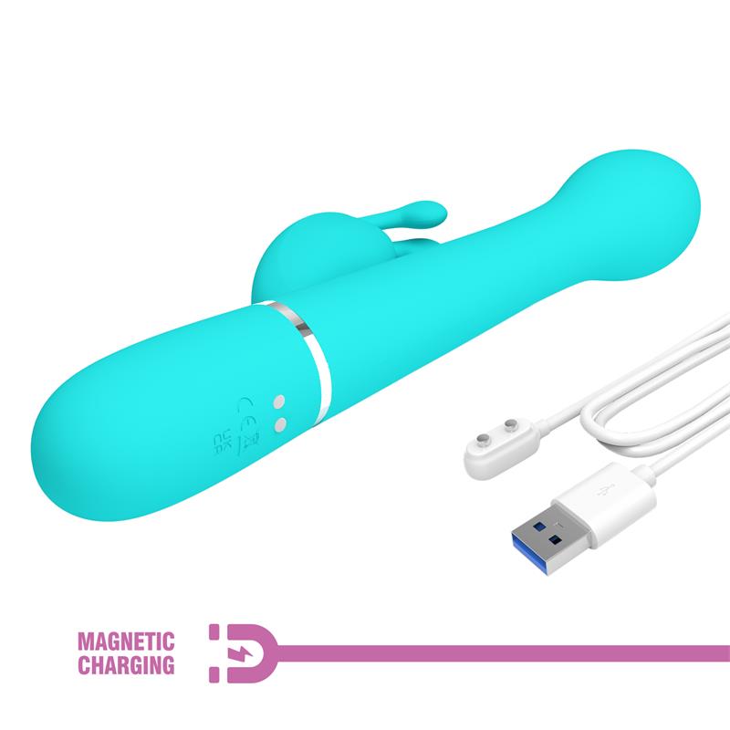 Vibrador con Thrusting y Bolas Rotatorias Dejon Azul 9