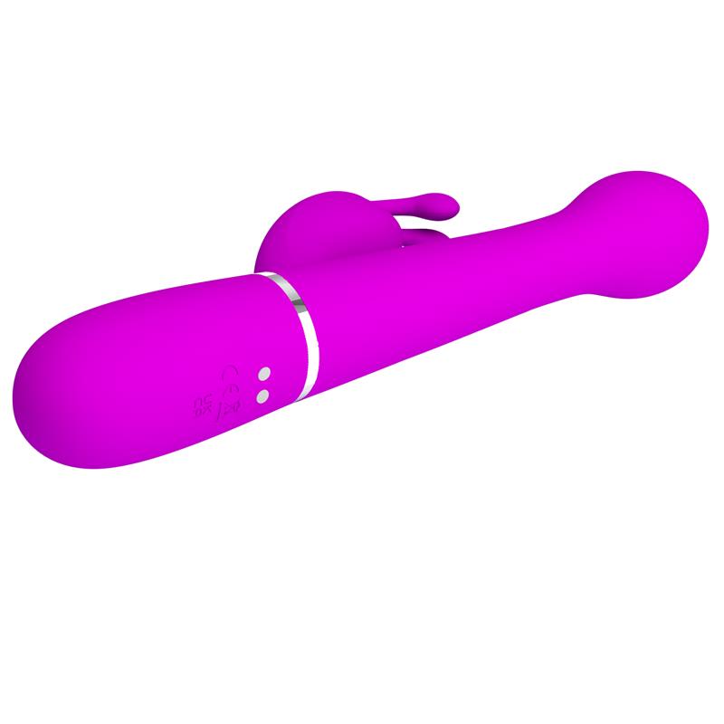 Vibrador con Thrusting y Bolas Rotatorias Dejon Rosa 7