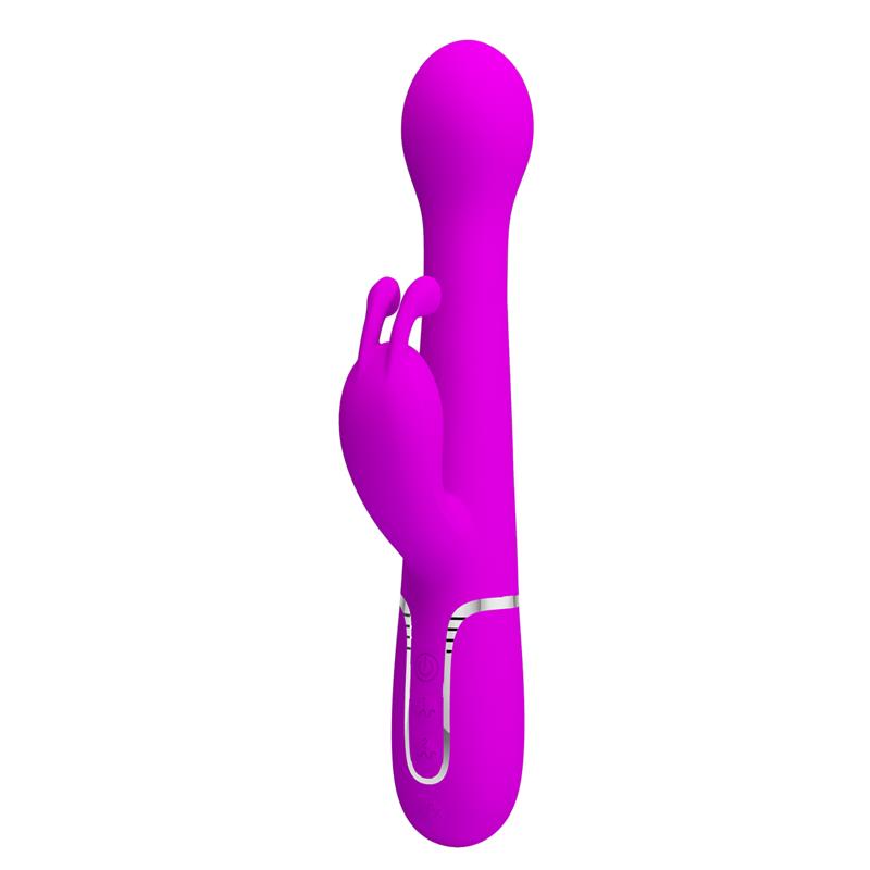 Vibrador con Thrusting y Bolas Rotatorias Dejon Rosa 2