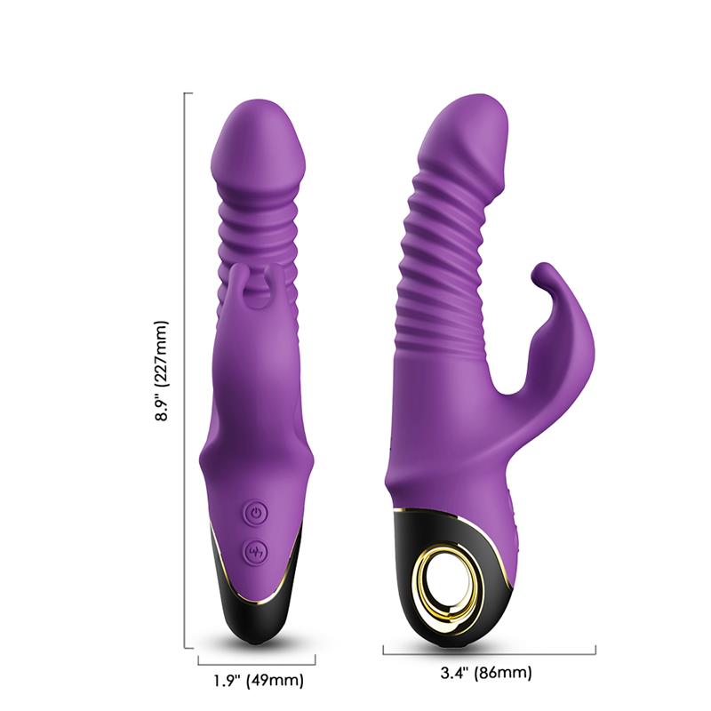 Vibrador con Thrusting y Oscilación 360º Purpura 11