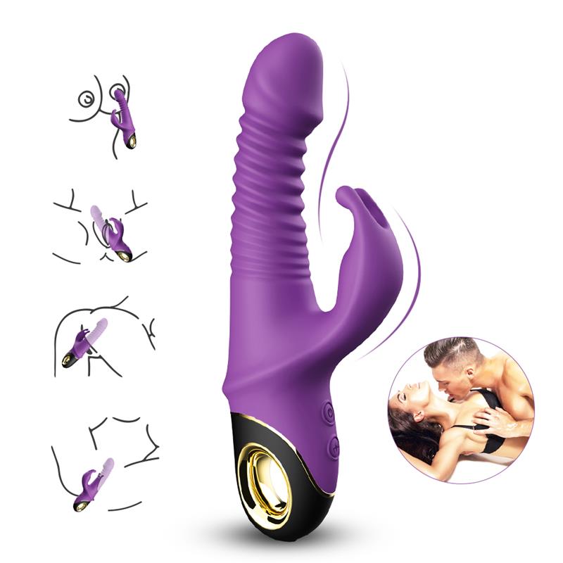 Vibrador con Thrusting y Oscilación 360º Purpura 6