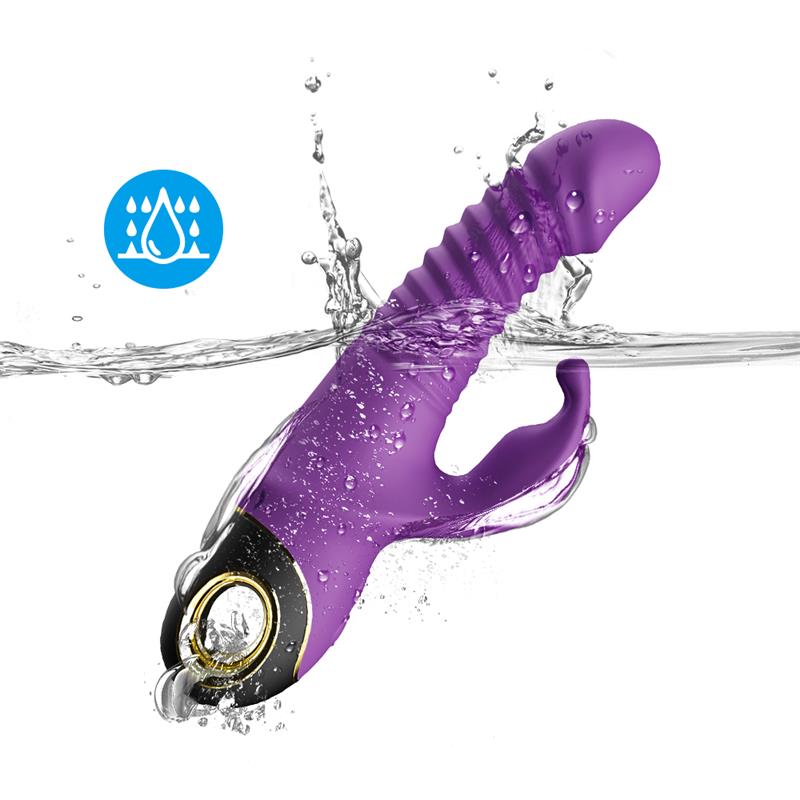 Vibrador con Thrusting y Oscilación 360º Purpura 9