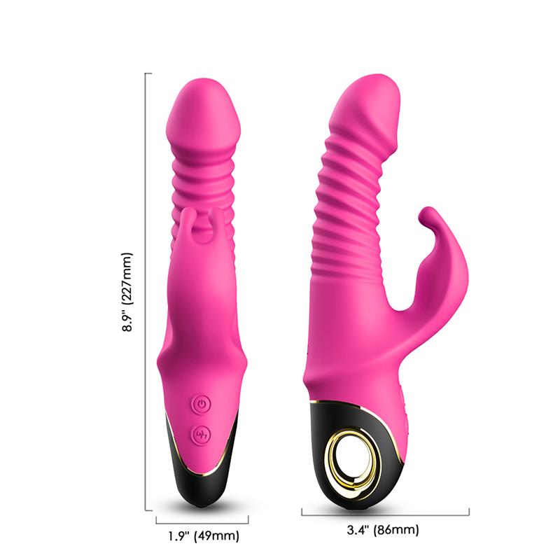 Vibrador con Thrusting y Oscilación 360º Rosa 10