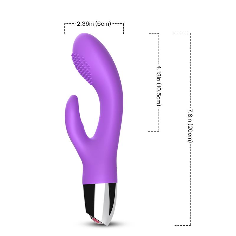 Vibrador Conejito Flexible Púrpura 10