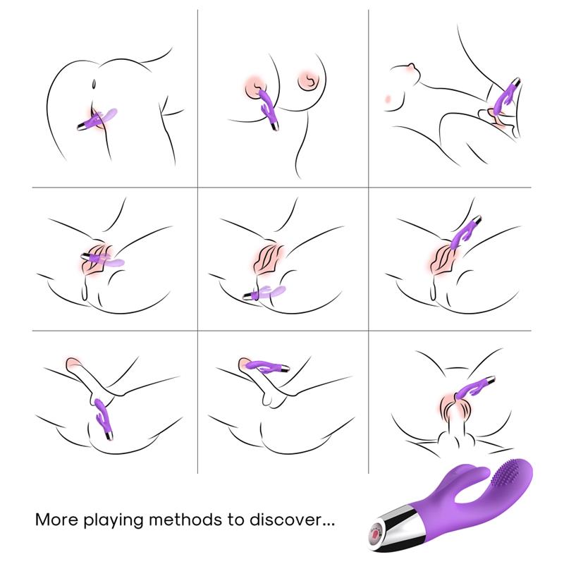 Vibrador Conejito Flexible Púrpura 5